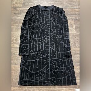 Desigual Black and Gray Mini Dress